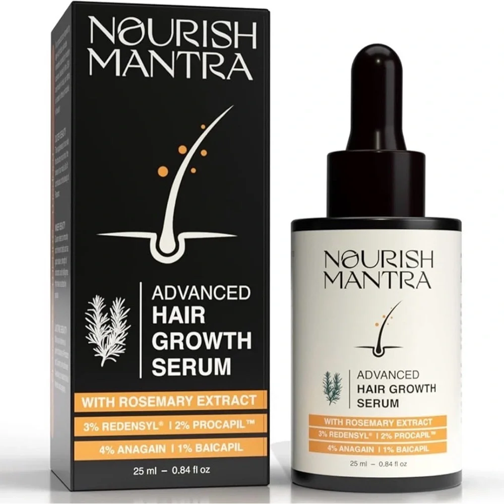 2 Boxes Nourish Mantra Advanced Growth Serum Prevents Hair Thinning Regrowth